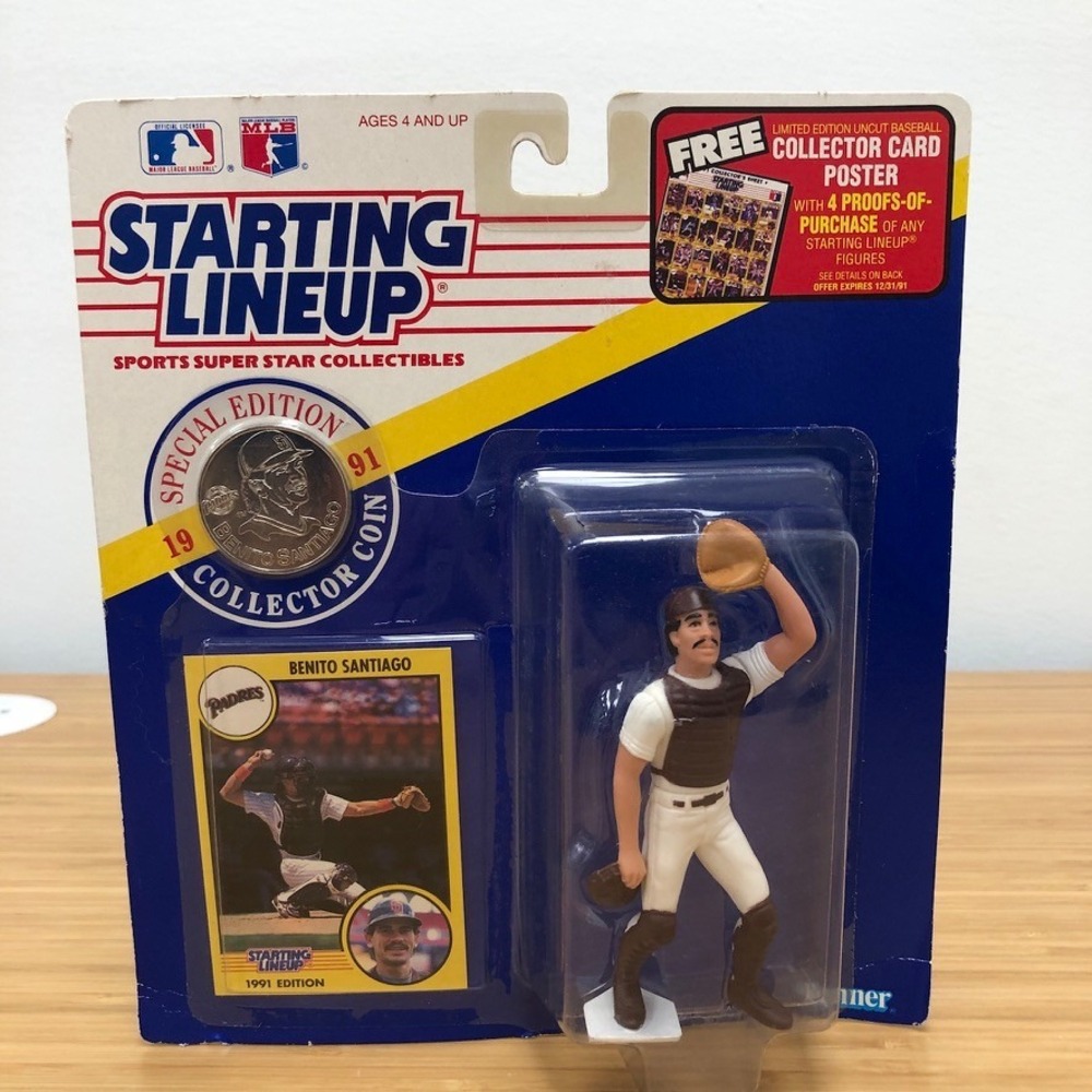 Kenner Starting Lineup Action Figure Benito Santiago San Diego Padres Blue 1991